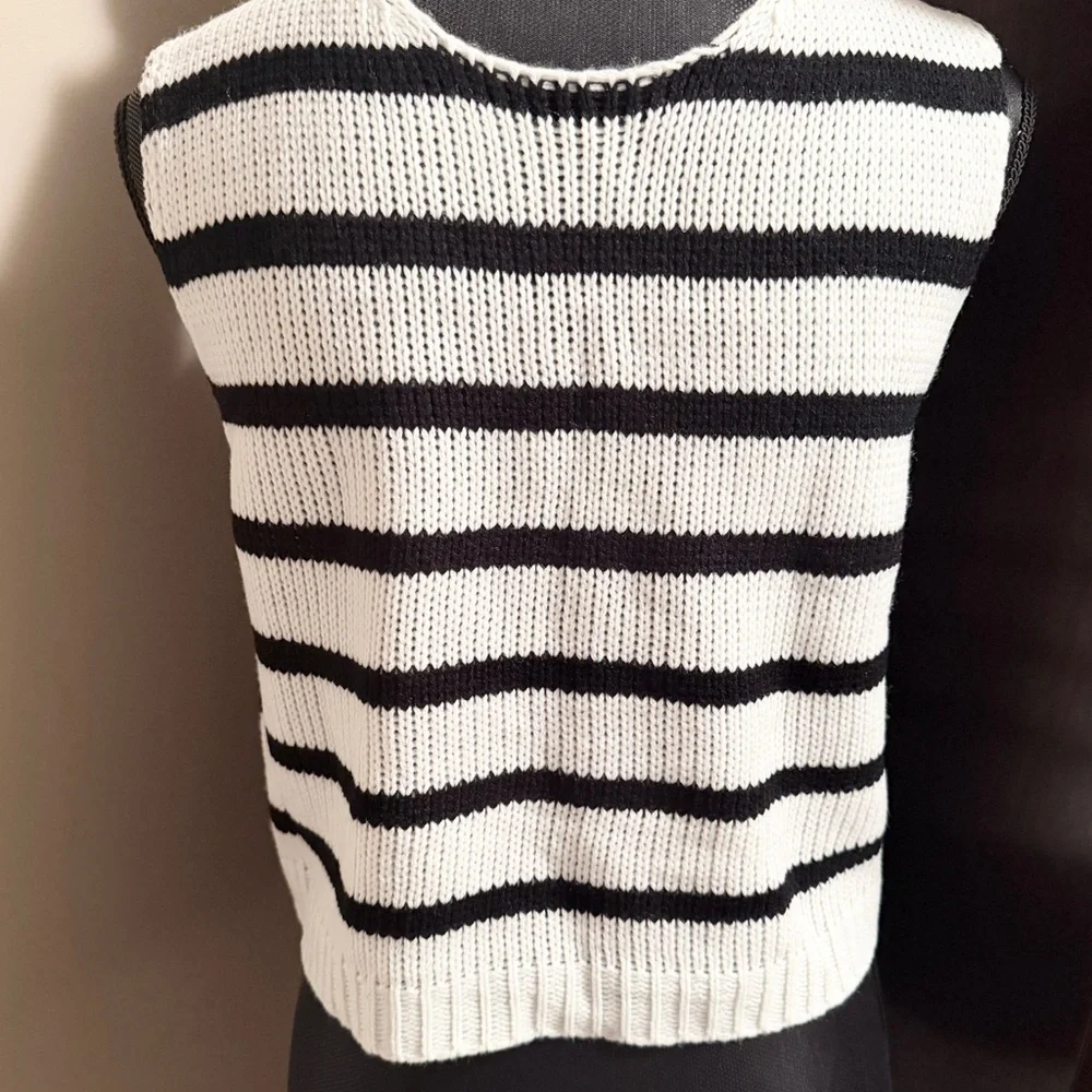NWOT Striped Knitted Vest/Top, sz S - Picture 6 of 11